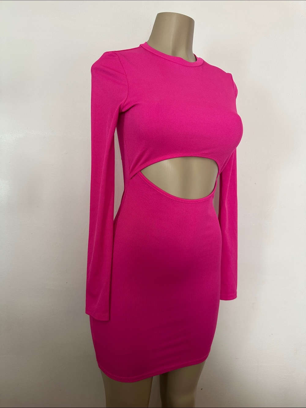 Hot Pink Cutout Bodycon mini Dress Sz S